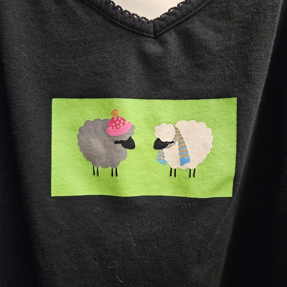 3for$25 winter sheep tank top Kim rogers intimates large pajamas spaghetti strap - Picture 2 of 3